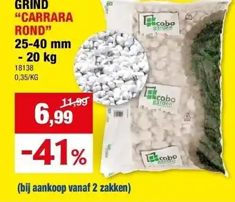 Hubo GRIND “CARRARA ROND” 25-40 mm - 20 kg aanbieding