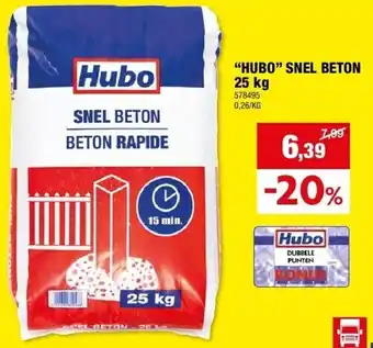 Hubo “HUBO” SNEL BETON 25 kg aanbieding