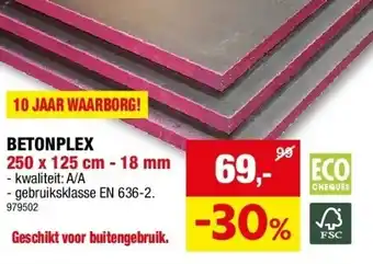 Hubo BETONPLEX aanbieding