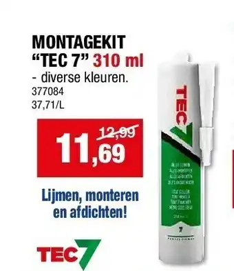 Hubo MONTAGEKIT “TEC 7” 310 ml aanbieding