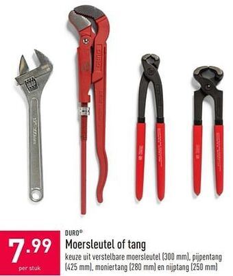 ALDI Moersleutel of tang aanbieding