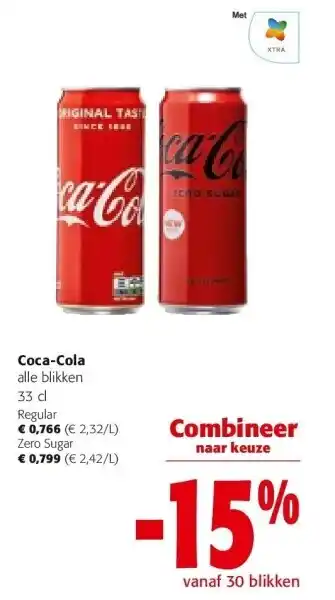 Colruyt Coca-Cola alle blikken 33 cl aanbieding