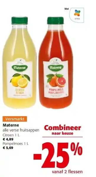 Colruyt Materne alle verse fruitsappen Citroen 1 L aanbieding