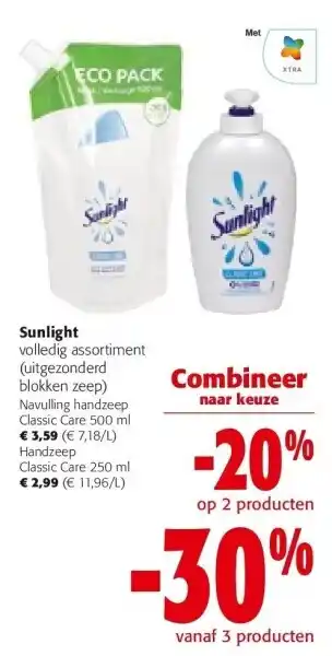Colruyt Sunlight volledig assortiment aanbieding