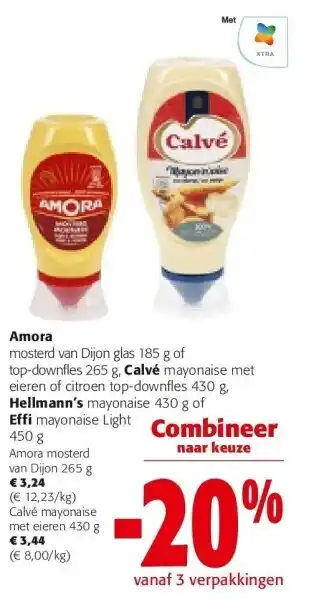 Colruyt Amora mosterd van Dijon glas 185 g aanbieding