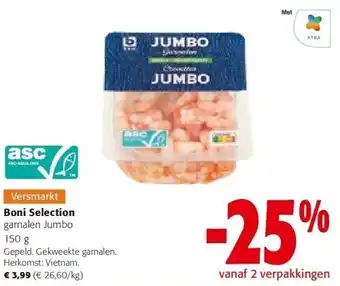 Colruyt Boni Selection garnalen Jumbo 150 g aanbieding