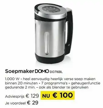 Molecule Soepmaker domo do716bl aanbieding