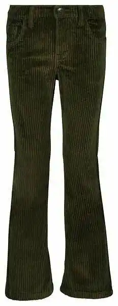 HEMA HEMA Kinderbroek Flared Corduroy Donkergroen (donkergroen) aanbieding
