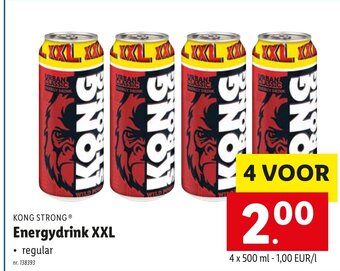 Lidl Kong Strong Energydrink XXL aanbieding