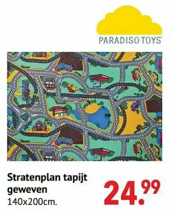 Stratenplan tapijt geweven