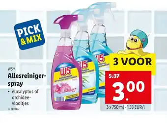 Lidl W5 Allesreiniger spray aanbieding