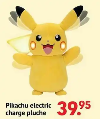 Pikachu electric charge pluche
