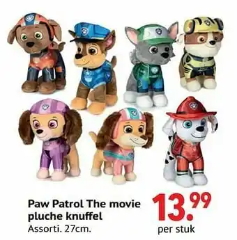 Paw patrol the movie pluche knuffel