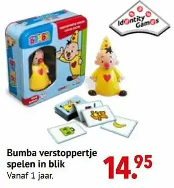 Bumba verstoppertje spelen in blik