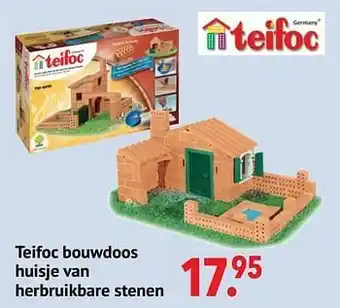 Teifoc bouwdoos huisje van herbruikbare stenen