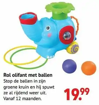 Rol olifant met ballen