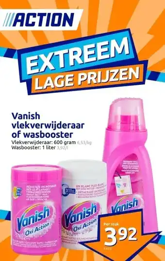 Action Vanish vlekverwijderaar of wasbooster aanbieding