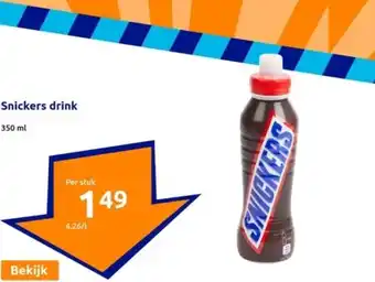 Action Snickers drink aanbieding