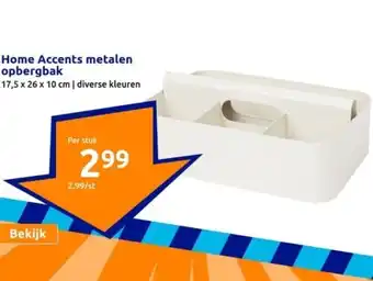 Action Home Accents metalen opbergbak aanbieding