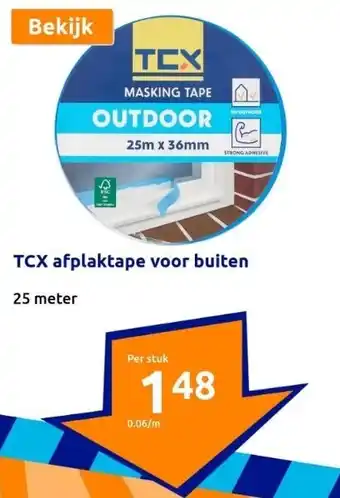 TCX afplaktape voor buiten