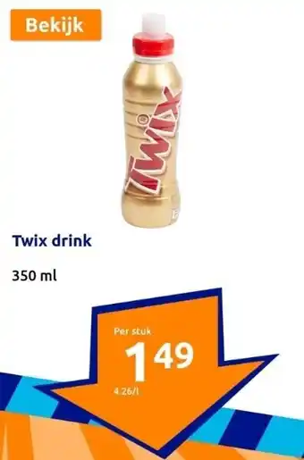 Action Twix drink aanbieding