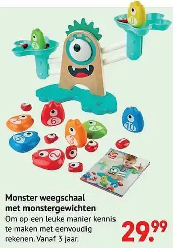 Monster weegschaal met monstergewichten