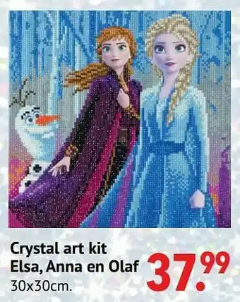Crystal art kit elsa, anna en olaf