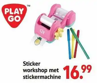 Sticker workshop met stickermachine