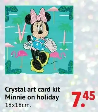 Crystal art card kit minnie on holiday