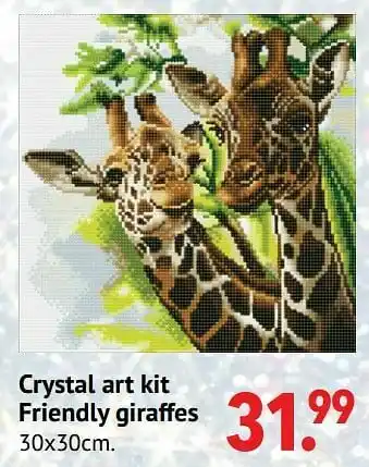 Crystal art kit friendly giraffes