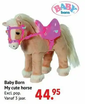 De Kinderplaneet Baby born my cute horse aanbieding
