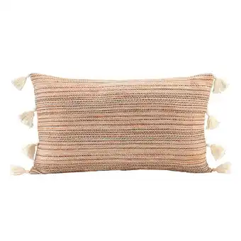 Leen Bakker Sierkussen Idris - naturelkleur/bruinrood - 30x50 cm aanbieding