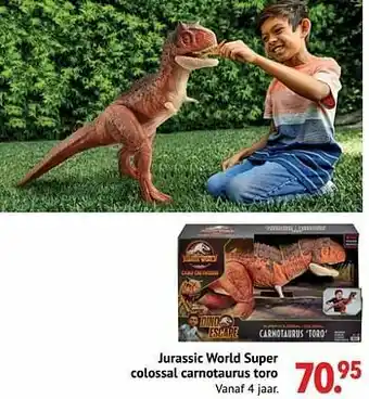 Jurassic world super colossal carnotaurus toro