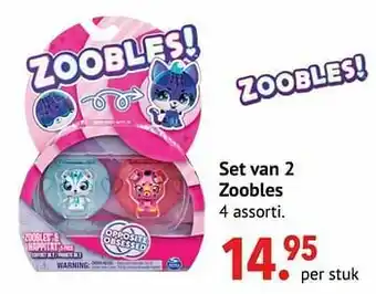 De Kinderplaneet Set van 2 zoobles aanbieding