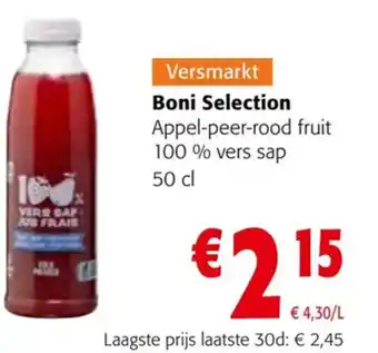 Boni Selection Appel-peer-rood fruit 100% vers sap 50 cl