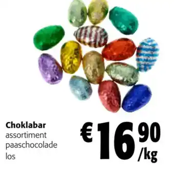 Colruyt Choklabar assortiment paaschocolade aanbieding