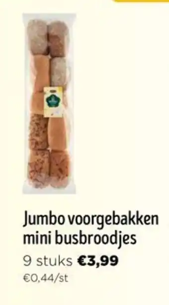 Jumbo voorgebakken mini busbroodjes 9 stuks aanbieding