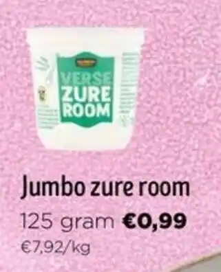 Jumbo Zure room 125gram aanbieding