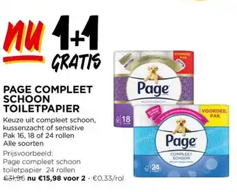 Jumbo PAGE COMPLEET SCHOON TOILETPAPIER aanbieding