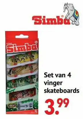 Europoint Set van 4 vinger skateboards aanbieding