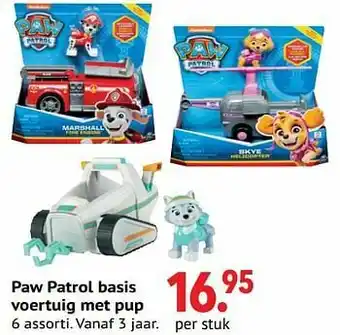 Europoint Paw patrol basis voertuig met pup aanbieding