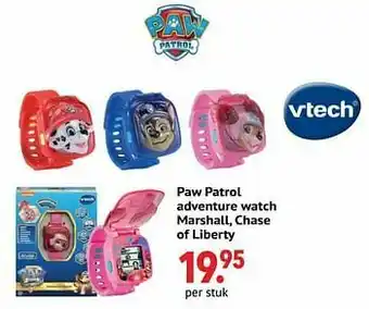 Europoint Paw patrol adventure watch marshall, chase of liberty aanbieding