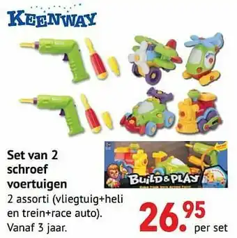 Europoint Set van 2 schroef voertuigen aanbieding
