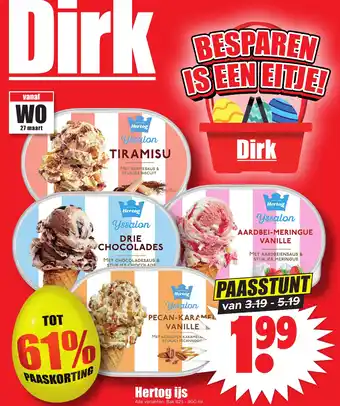 Dirk Hertog ijs aanbieding