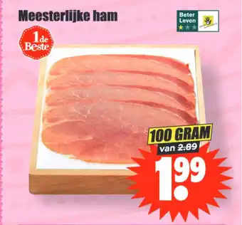 Dirk Meesterlijke ham 100 gram aanbieding