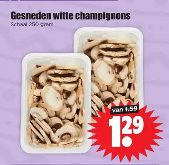 Gesneden witte champignons