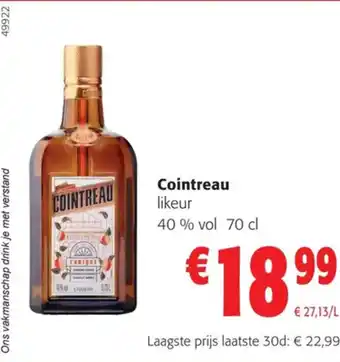 Colruyt Cointreau likeur 40% vol 70 cl aanbieding