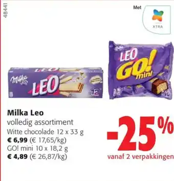 Colruyt Milka Leo Witte chocolade 12 x 33 g aanbieding