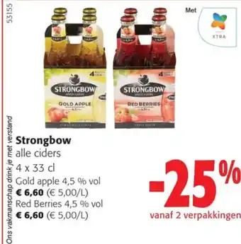 Colruyt Strongbow Gold apple 4,5 % vol aanbieding