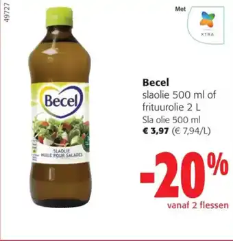 Colruyt Becel slaolie 500 ml of frituurolie 2L Sla olie 500mL aanbieding